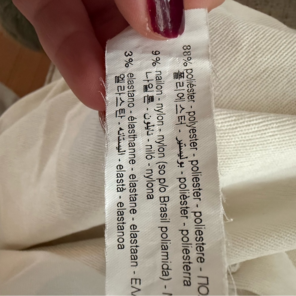 Zara Off-White light corduroy Oversized Top - Picture 7 of 7